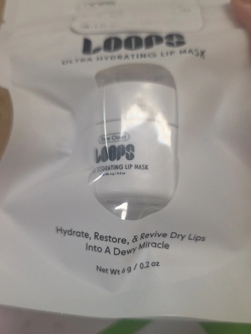 LOOPs Glow & Hydrating Lip Masks — Pink, Green, White Set Of 3